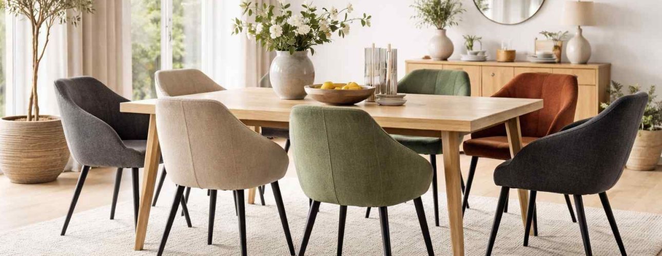 Eetkamerstoelen aan een mooie eettafel