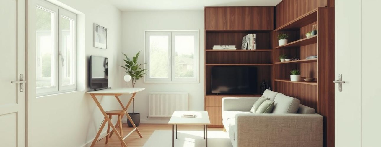 Opklapbare meubels voor een kleine woonkamer