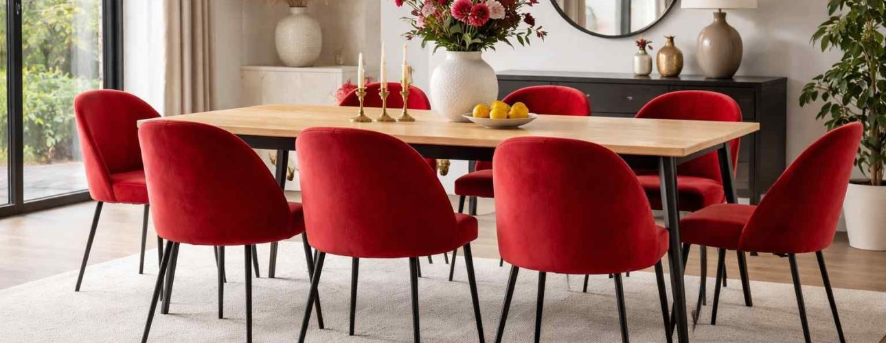 Rode eetkamerstoelen