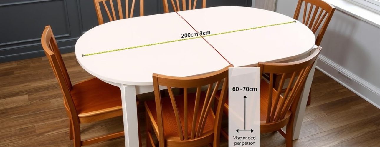 Verschillende factoren die het aantal stoelen aan een tafel van 200 cm beïnvloeden