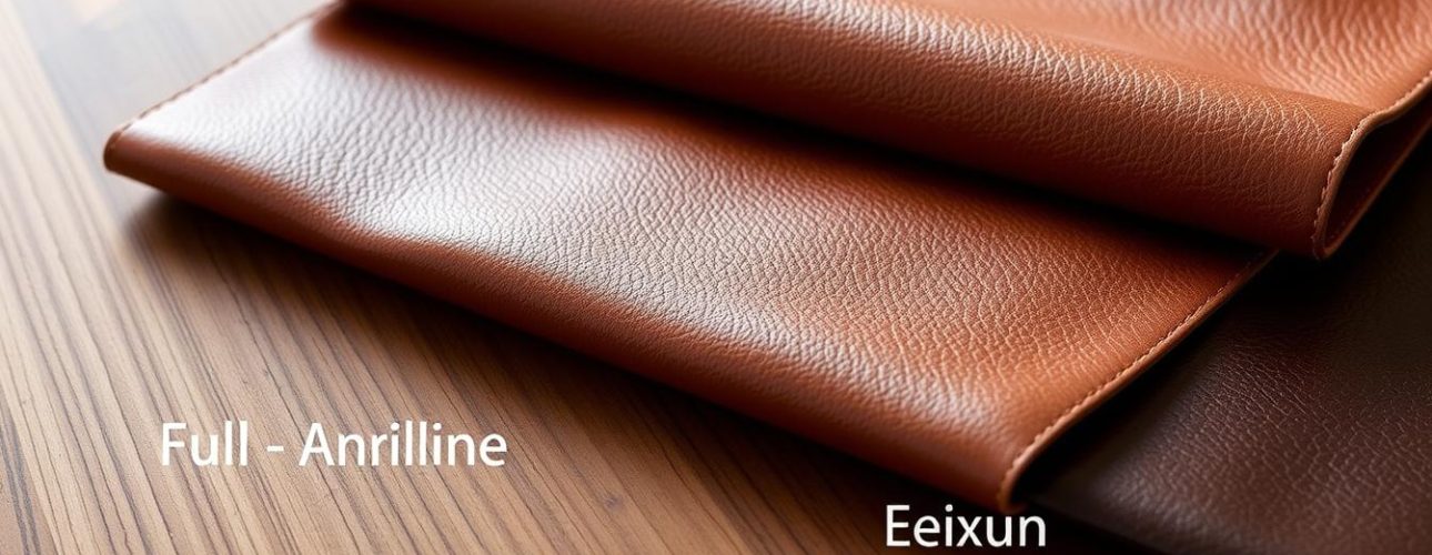 Verschillende leersoorten voor eetkamerstoelen met variërende texturen en kleuren