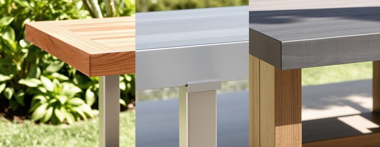 Verschillende-tuintafel-materialen-die-buiten-kunnen-blijven-staan-waaronder-teakhout-2 Verschillende tuintafel materialen die buiten kunnen blijven staan, waaronder teakhout, aluminium en kunststof
