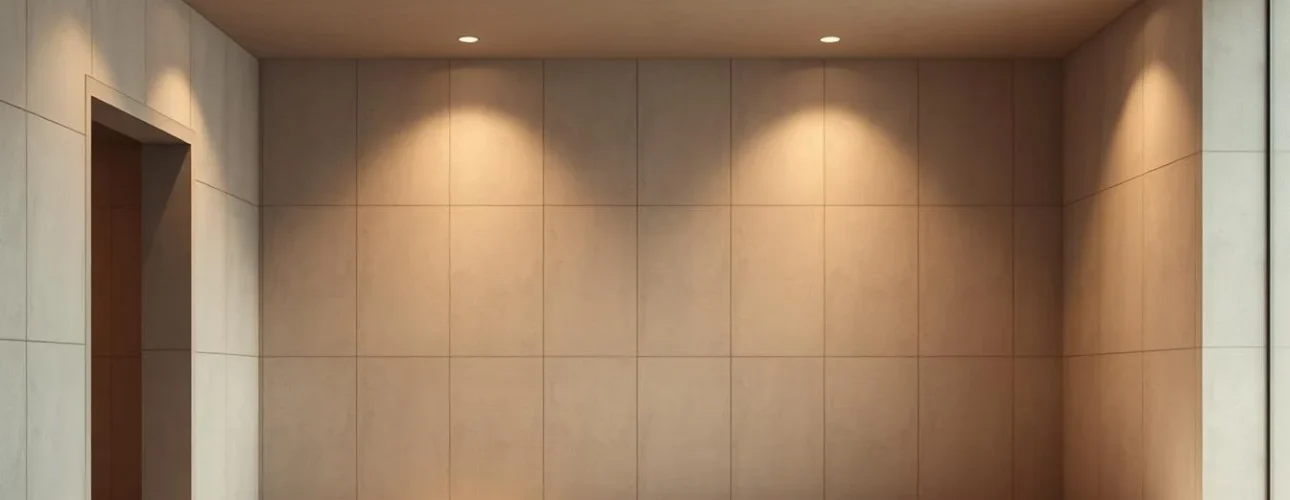 Vochtbestendige wandpanelen in een interieur