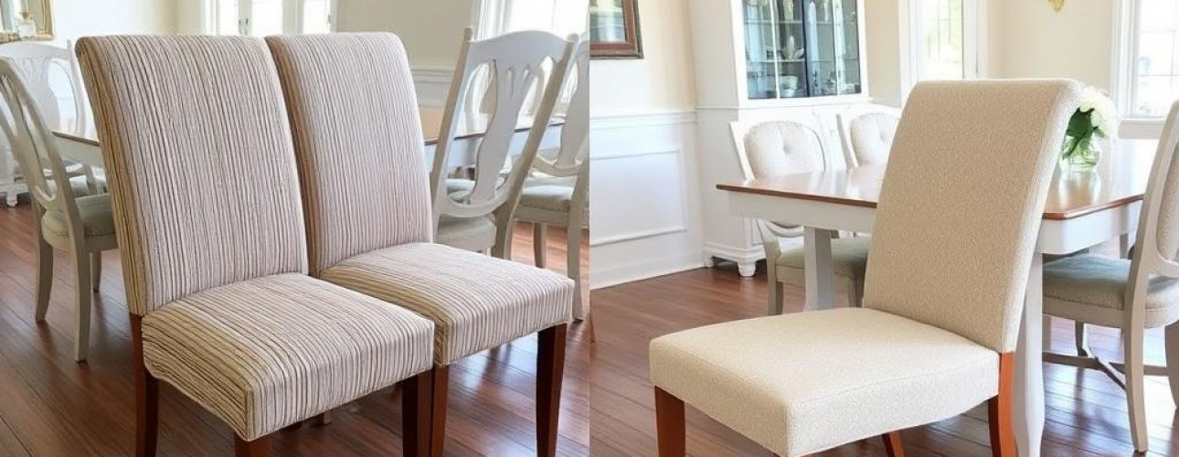 Voor-en-na-foto-van-opnieuw-beklede-eetkamerstoelen-2 Voor en na foto van opnieuw beklede eetkamerstoelen