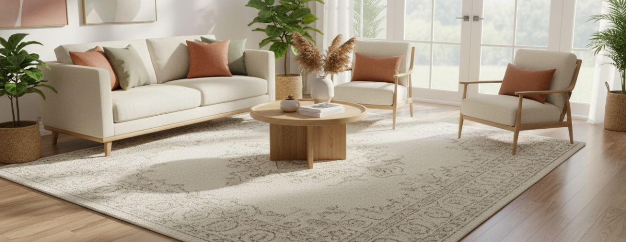 crèmekleurige vloerkleden