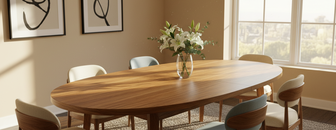 eiken ovale eettafels