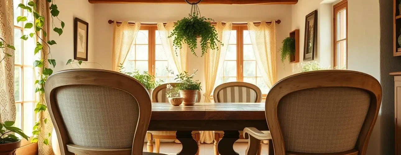 klassieke landelijke eetkamerstoelen