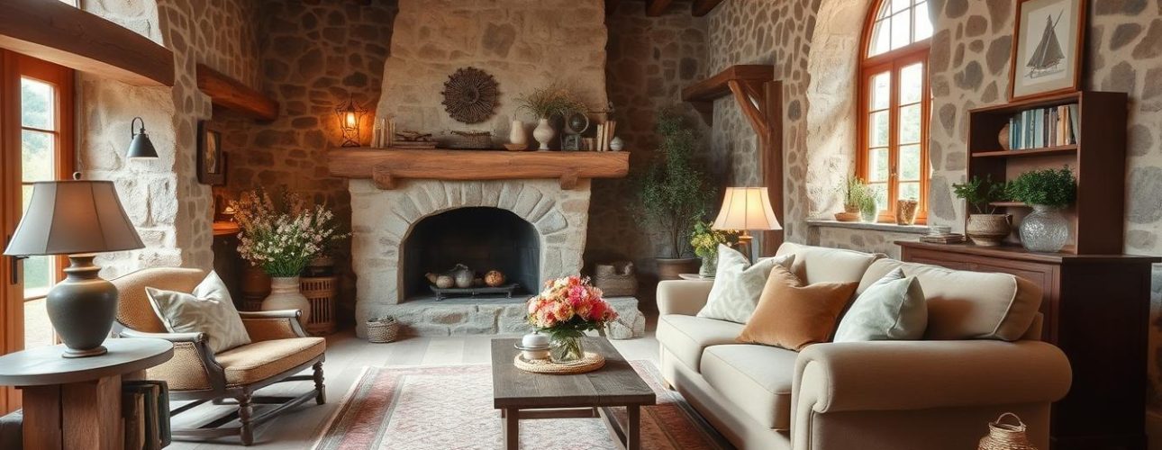 landelijke woonkamer