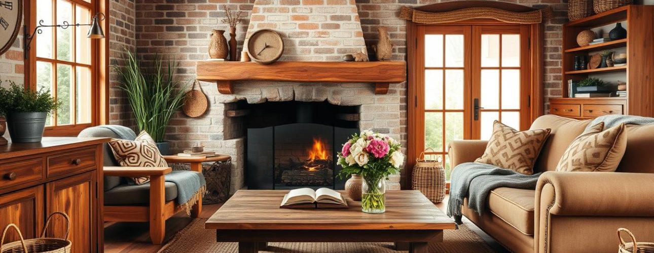 landelijke woonkamer