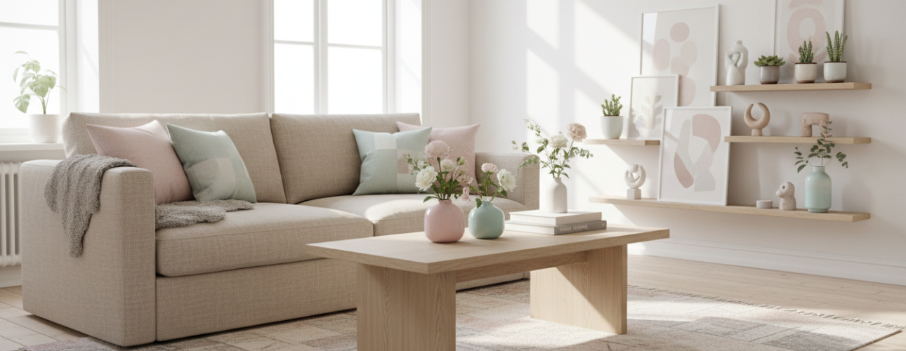 pastel scandinavisch interieur