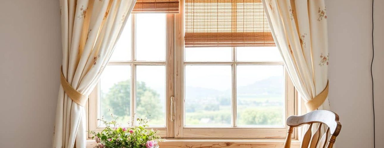 raamdecoratie in landelijke stijl