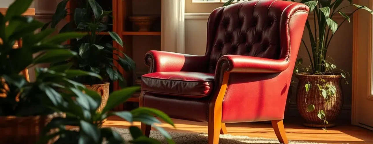 retro stoel in woning