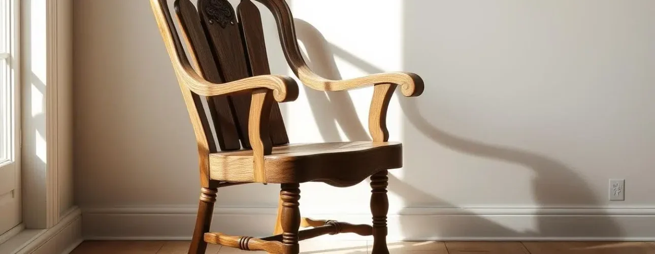 vintage houten eetkamerstoel