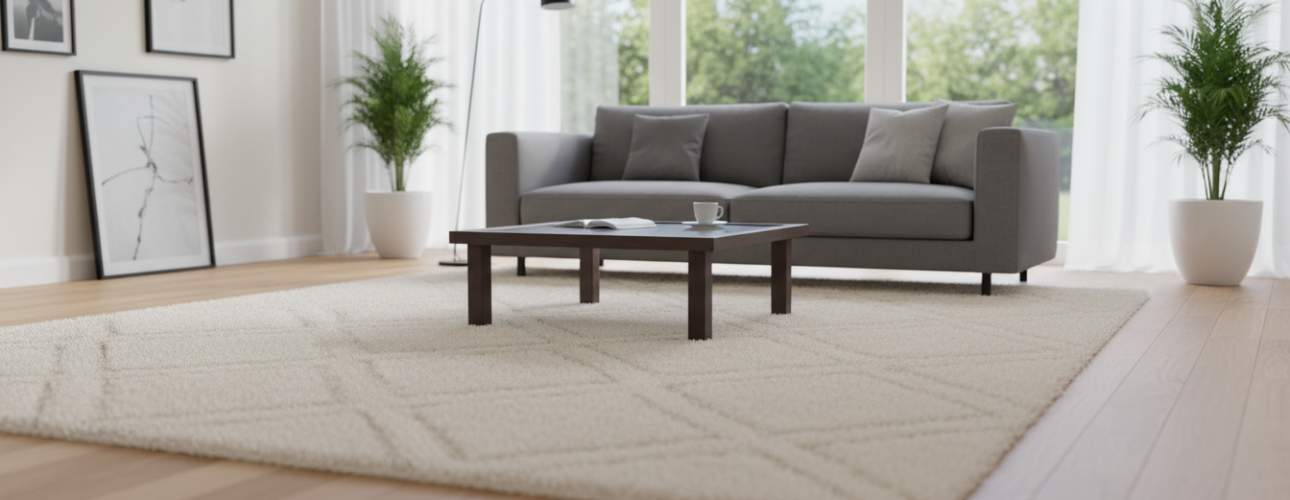 vloerkleed minimalistisch interieur