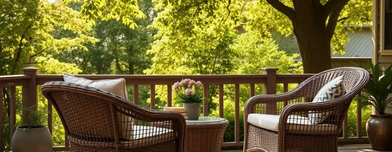 wicker tuinmeubelen buiten